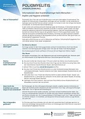 Vorschau des Erregersteckbriefs "Poliomyelitis (Kinderlähmung)"