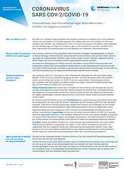 Vorschau des "Coronavirus"-Erregersteckbriefs